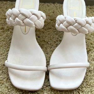 Dolce Vida White Mid Heels